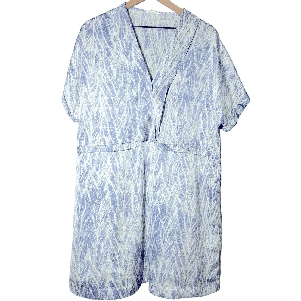 Entro Snake-Skin Print Blue and White Mini Dress, L